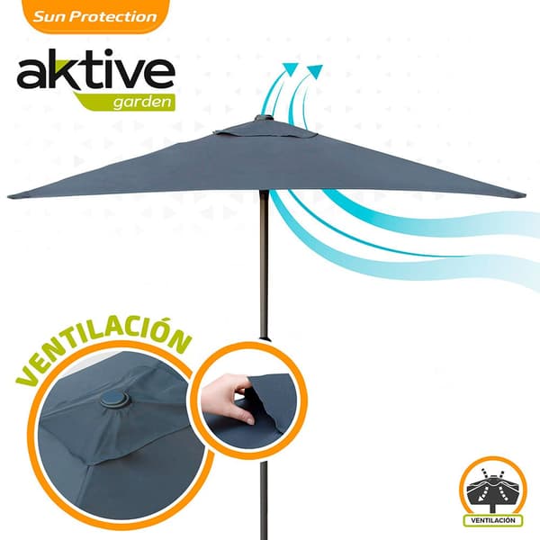 Aktive Parveke Alumiinitanko 120x200 Cm 38 Mm Korkeus 240 Cm Harmaa