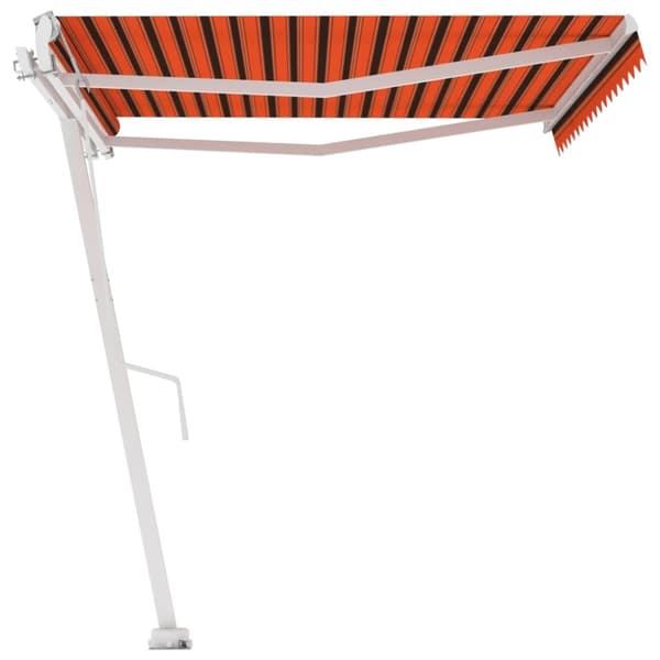 Fristående markis automatisk 450x300 cm orange/brun