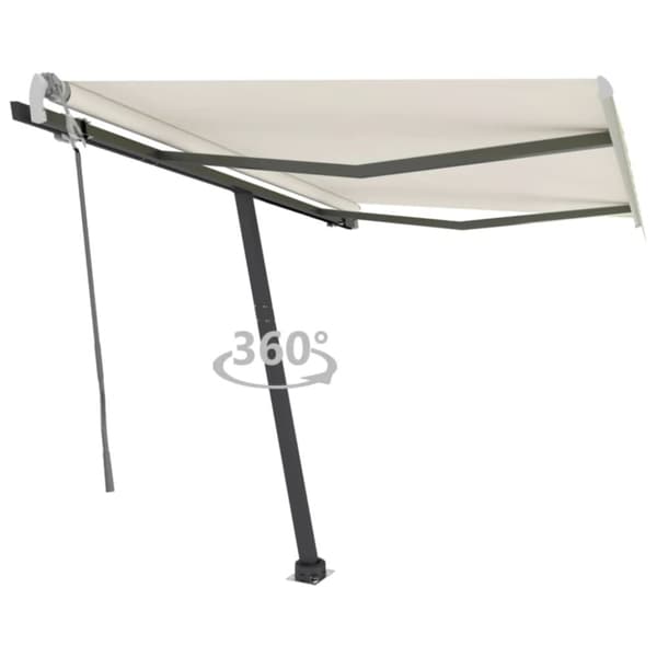Fristående markis manuell 300x250 cm gräddvit