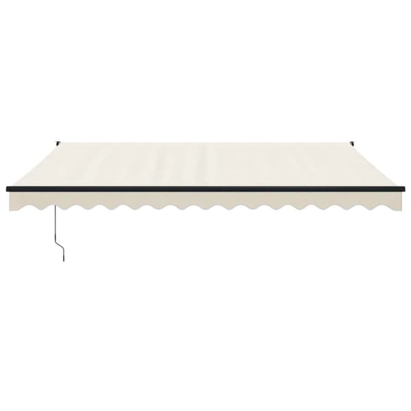 foldemarkise manuel betjening 4,5x3 m stof aluminium creme