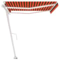 Miniatyrbild 5 av 10: Automatisk markis med vindsensor & LED 450x350 cm orange/brun