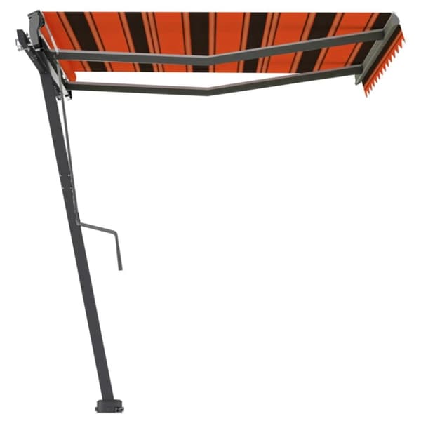 Fristående markis manuell 300x250 cm orange/brun