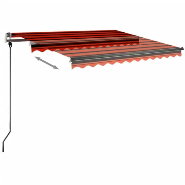 Fristående markis manuell 300x250 cm orange/brun