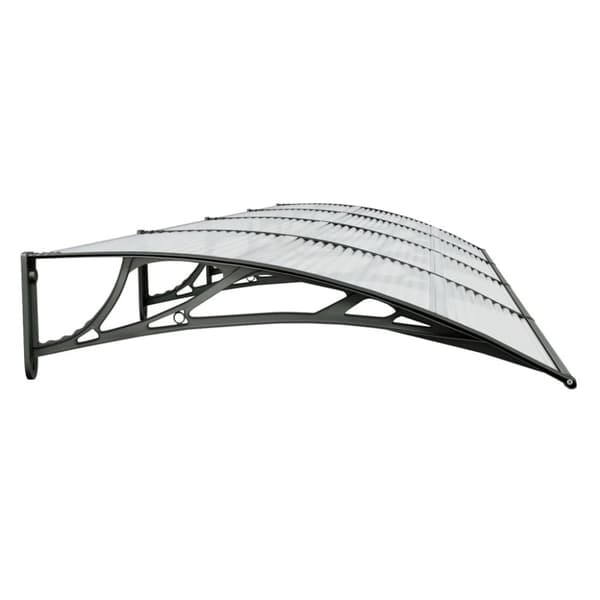 dørbaldakin 400x100 cm polycarbonat sort