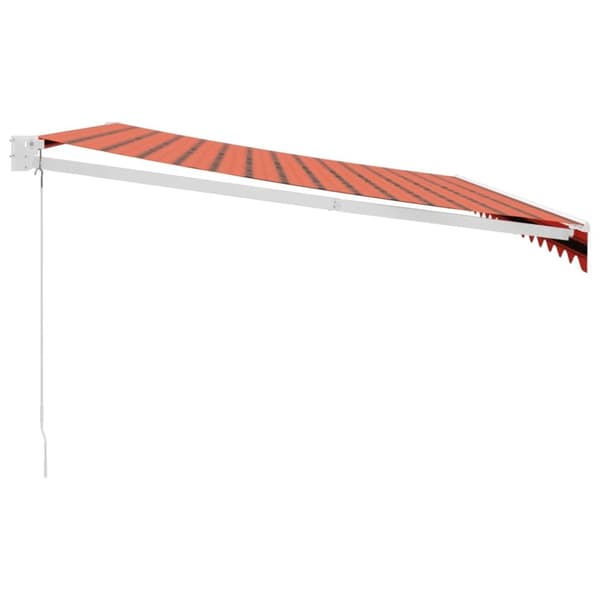 Markis infällbar orange och brun 4,5x3 m tyg&aluminium
