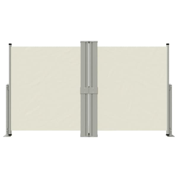 Infällbar sidomarkis gräddvit 140x1200 cm