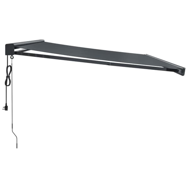 Markis infällbar antracit 4x3 m tyg&aluminium