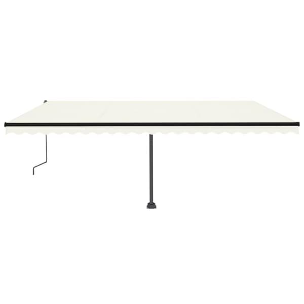 Vapaasti seisova sisäänkelattava markiisi 500x350 cm kerma