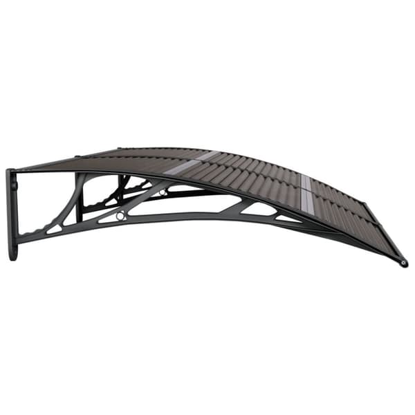 dørbaldakin 150x100 cm polycarbonat sort