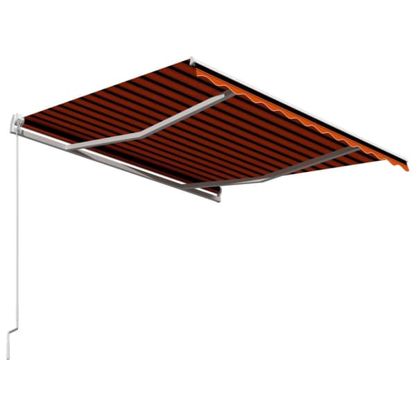 Markis manuellt infällbar 350x250 cm orange och brun