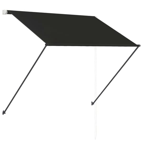 foldemarkise med LED 150x150 cm antracitgrå