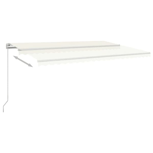 markise 500x350 cm manuel betjening cremefarvet
