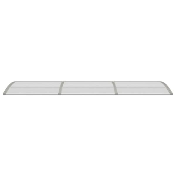 dørbaldakin 300x75 cm polycarbonat grå