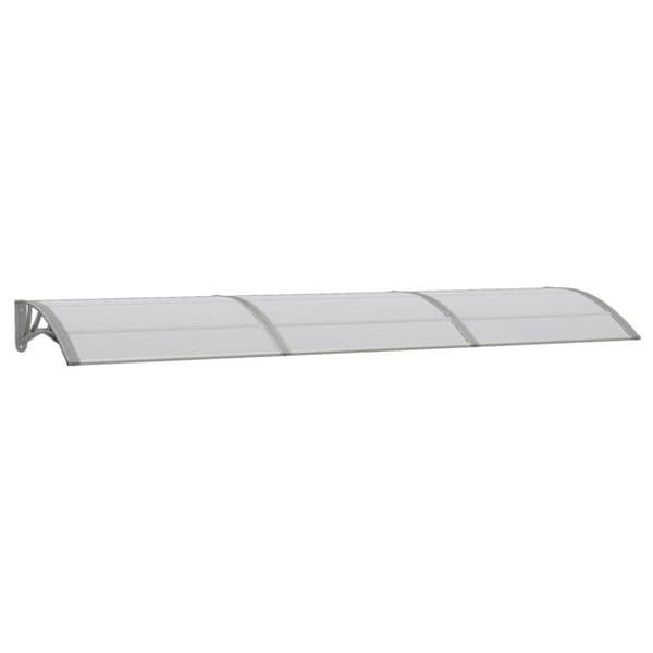 dørbaldakin 300x75 cm polycarbonat grå