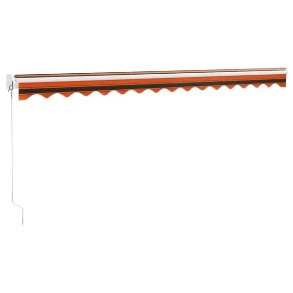 foldemarkise 4x3 m stof og aluminium orange og brun