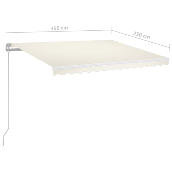 Automatisk markis 350x250 cm gräddvit