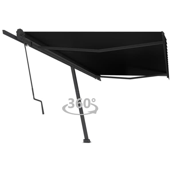 Markis automatisk fristående 500x350 cm antracit