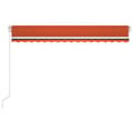 Miniatyrbild 4 av 9: Automatisk markis med vindsensor & LED 450x350 cm orange/brun