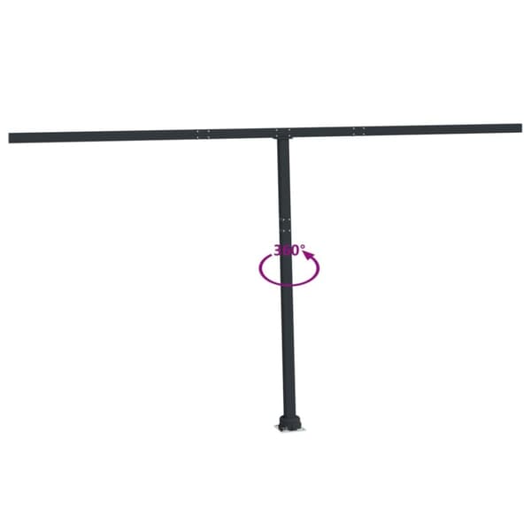 Markiisin tolppasarja antrasiitti 450x245 cm rauta