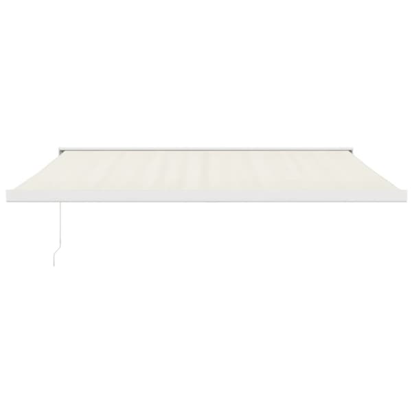 foldemarkise manuel betjening 4x3 m stof aluminium creme