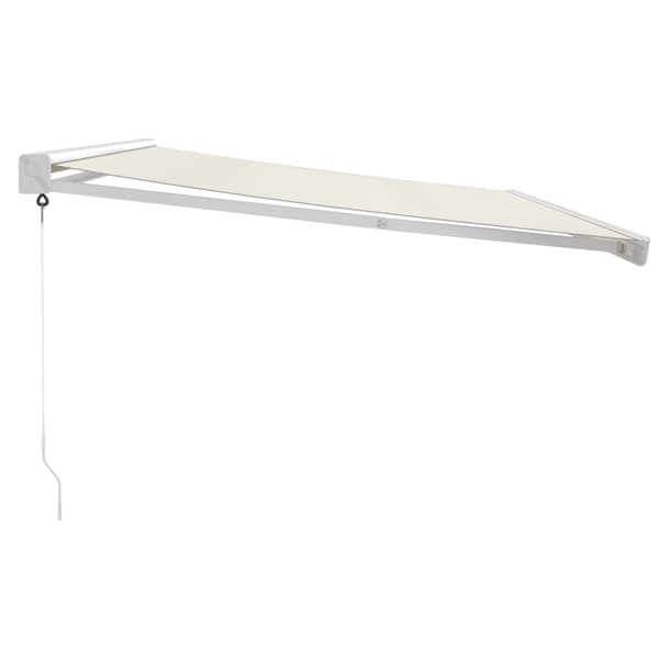 foldemarkise manuel betjening 4x3 m stof aluminium creme