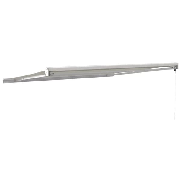 foldemarkise manuel betjening 4x3 m stof aluminium creme