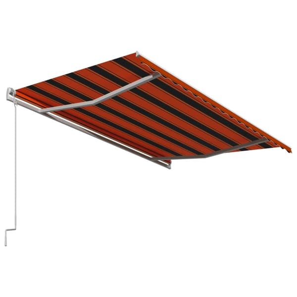 automatisk foldemarkise 400 x 300 cm orange og brun