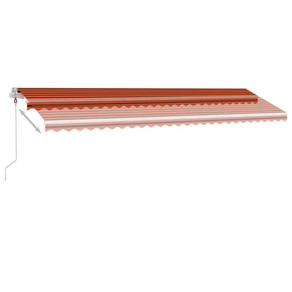 Fristående automatisk markis 600x300 cm orange/brun