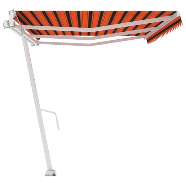 Fristående automatisk markis 600x300 cm orange/brun