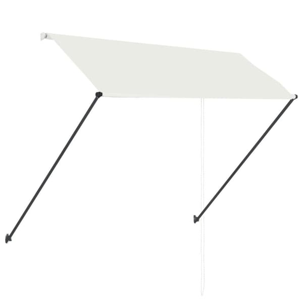 Markis med LED 250x150 cm gräddvit