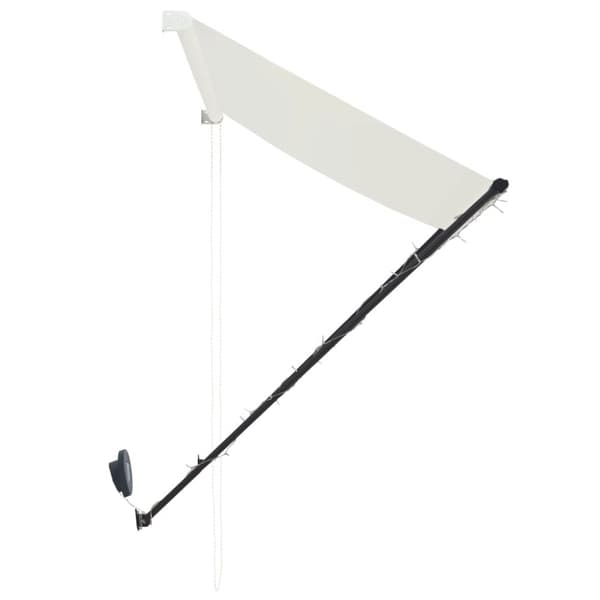 Markis med LED 250x150 cm gräddvit