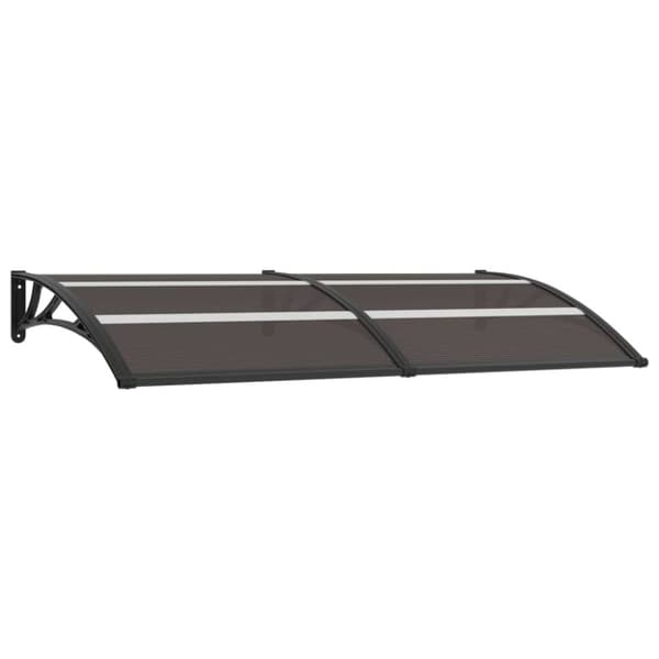 dørbaldakin 200x75 cm polycarbonat sort