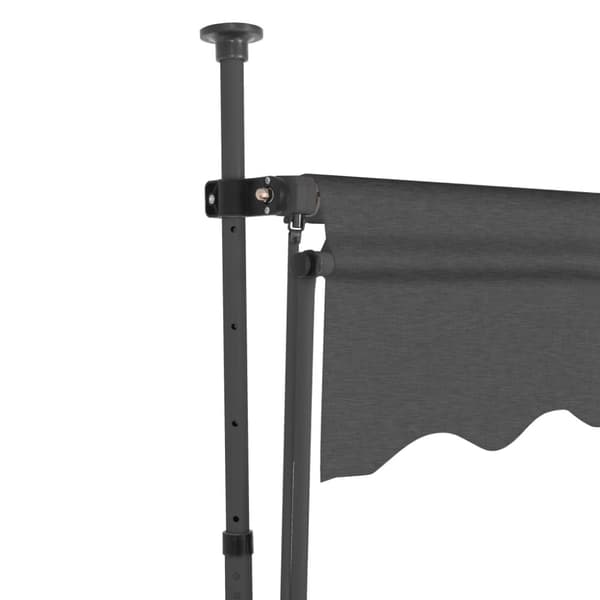 Markis manuellt infällbar med LED 150 cm antracit