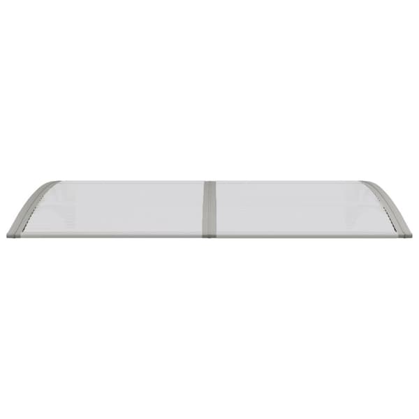 dørbaldakin 150x75 cm polycarbonat grå
