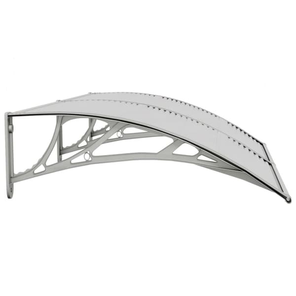 dørbaldakin 150x75 cm polycarbonat grå