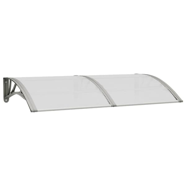 dørbaldakin 150x75 cm polycarbonat grå