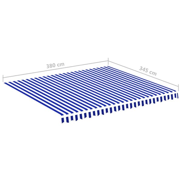 Varakangas markiisiin sininen ja valkoinen 4x3,5 m