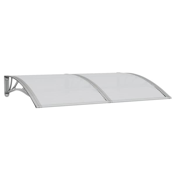 dørbaldakin 150x100 cm polycarbonat grå