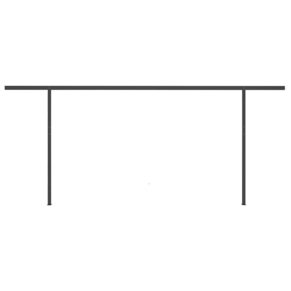 Sisäänkelattava markiisi LED/tuulisensori 6x3,5m keltavalkoinen