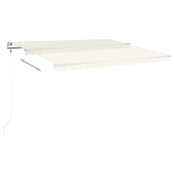 Automaattisesti sisäänkelattava markiisi 450x300 cm kerma