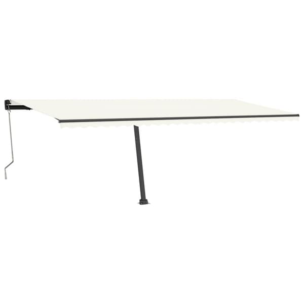 Fristående markis automatisk 600x350 cm gräddvit