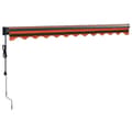 Miniatyrbild 6 av 10: Automatisk infällbar markis orange och brun 3x2,5 m