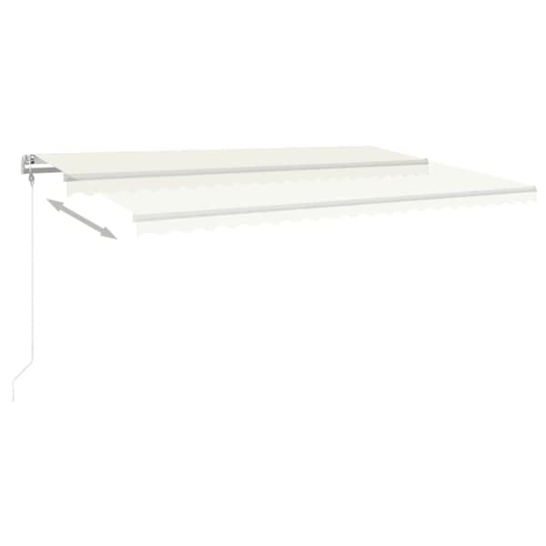Sisäänkelattava markiisi LED/tuulisensori 500x350cm kerma