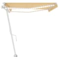Miniatyrbillede 4 af 10: markise m. LED + vindsensor 500x350 cm automatisk gul og hvid