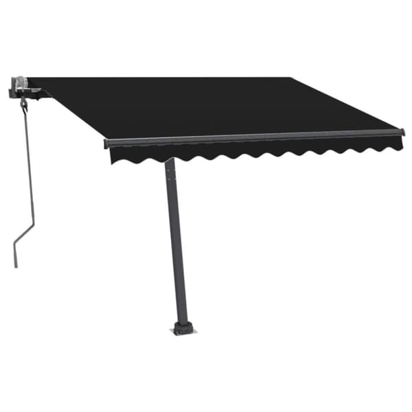 Fristående markis manuellt infällbar 300x250 cm antracit