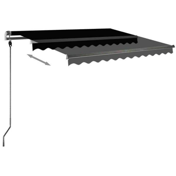 Fristående markis manuellt infällbar 300x250 cm antracit