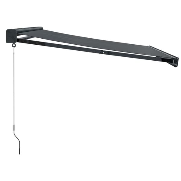 Markis infällbar antracit 3x2,5 m tyg&aluminium