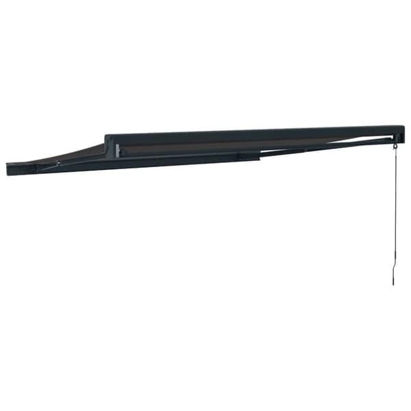 Markis infällbar antracit 3x2,5 m tyg&aluminium