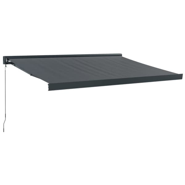 Markis infällbar antracit 3x2,5 m tyg&aluminium