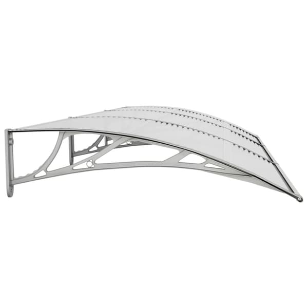 dørbaldakin 300x100 cm polycarbonat grå